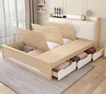 Giường ngủ đa năng có ngăn kéo hiện đại 1m6 x 2m: HL-G01